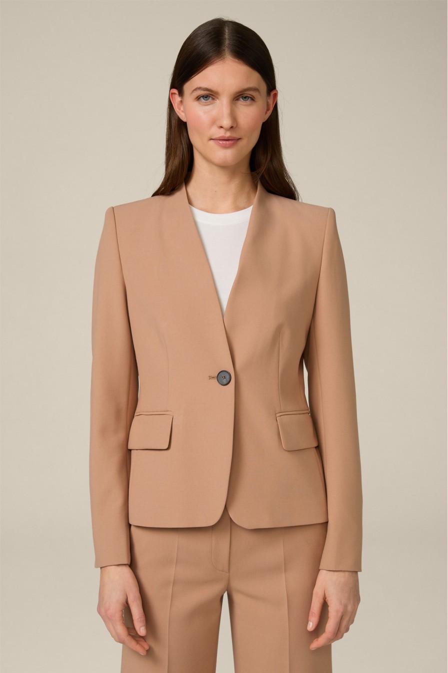 Online Windsor Crepe Blazer In Camel