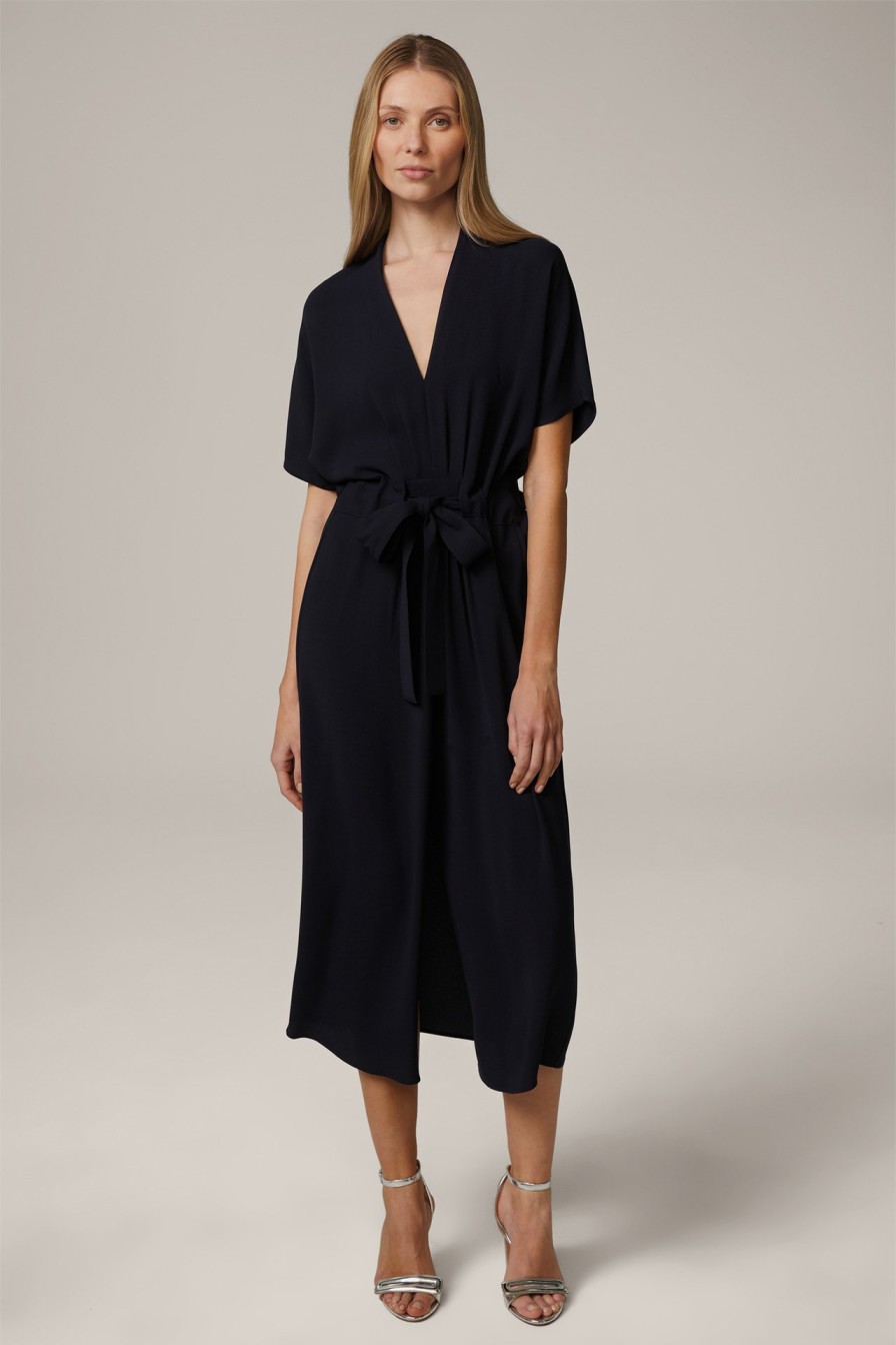 Best Windsor Crepe Midi Length Dress In Navy