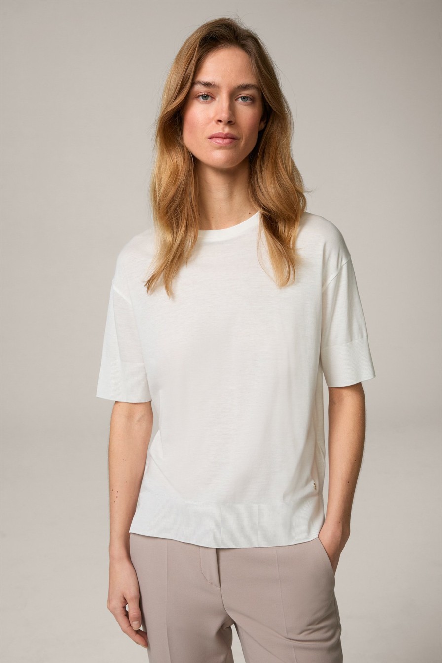 Clearance Windsor Tencel Cotton T-Shirt In Ecru