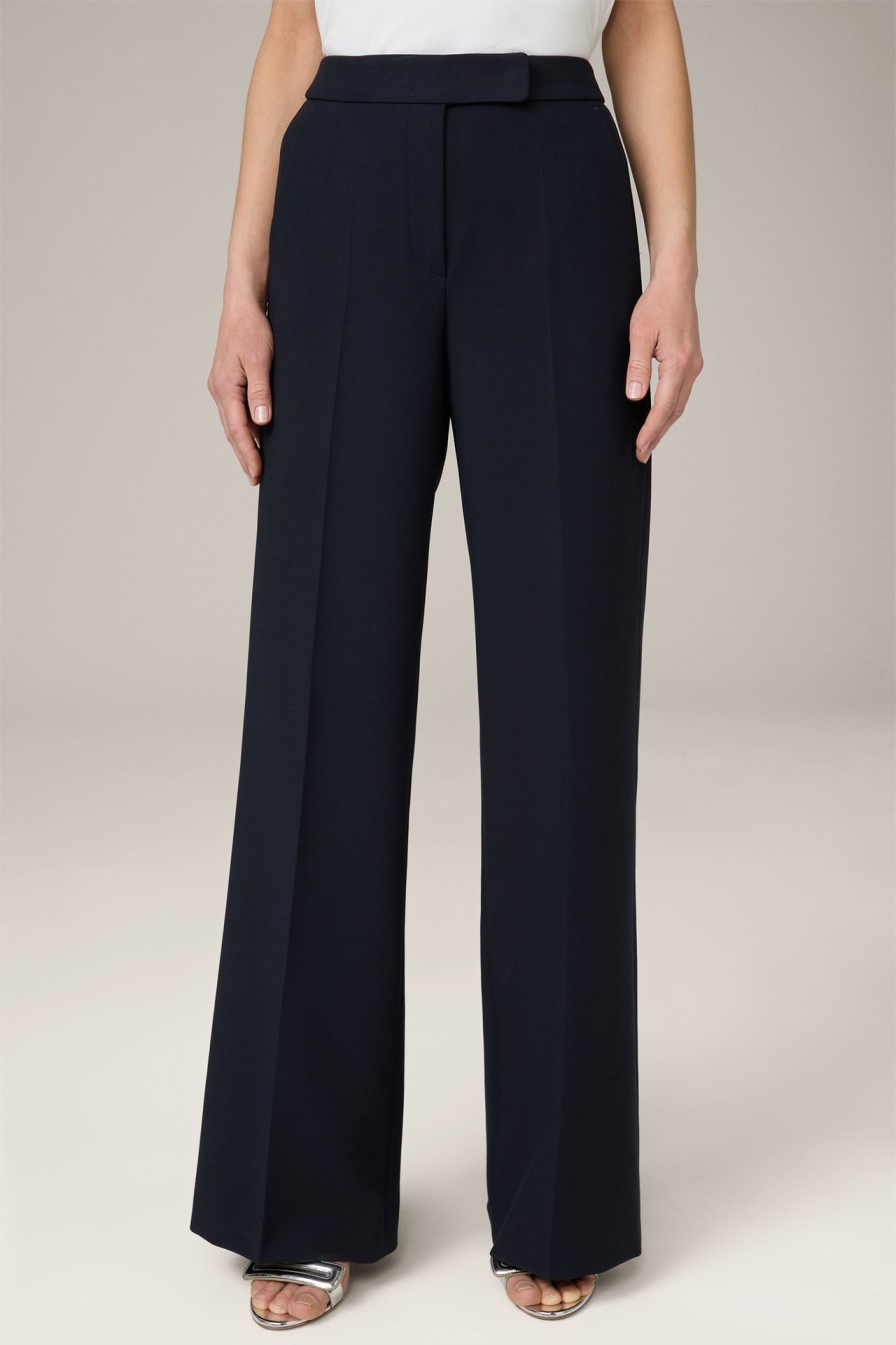 Hot Windsor Crepe Marlene Trousers In Navy