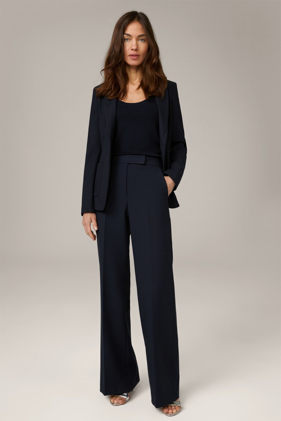 Hot Windsor Crepe Marlene Trousers In Navy