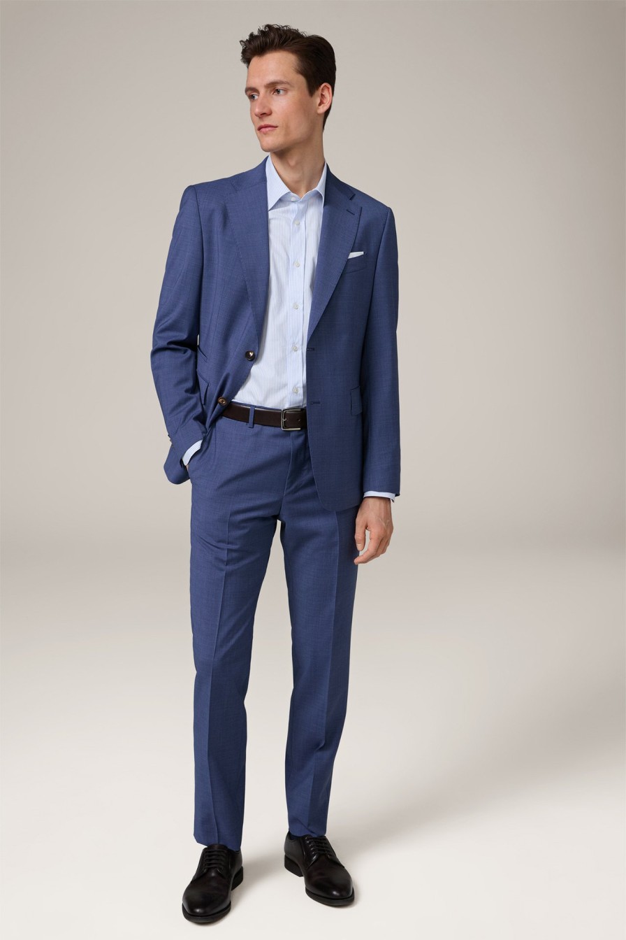 Best Windsor Sono-Bene Virgin Wool Suit In Blue, Textured