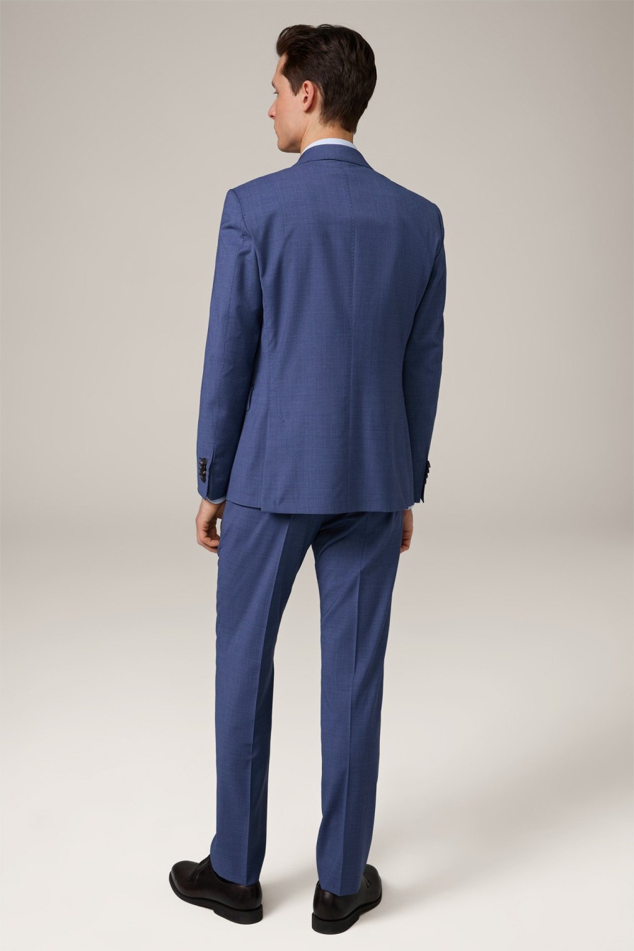 Best Windsor Sono-Bene Virgin Wool Suit In Blue, Textured