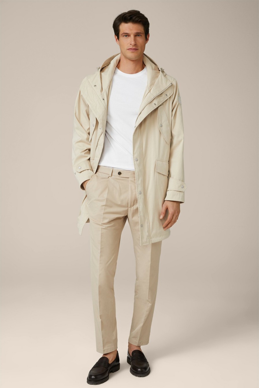 New Windsor Bosa Nylon Parka With Hood In Beige