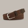 Clearance Windsor Wool And Suede Belt In Dark Brown