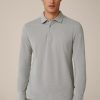 New Windsor Patrizio Long-Sleeved Cotton Shirt In Mottled Grey