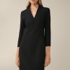 Hot Windsor Crepe Sheath Dress In Black