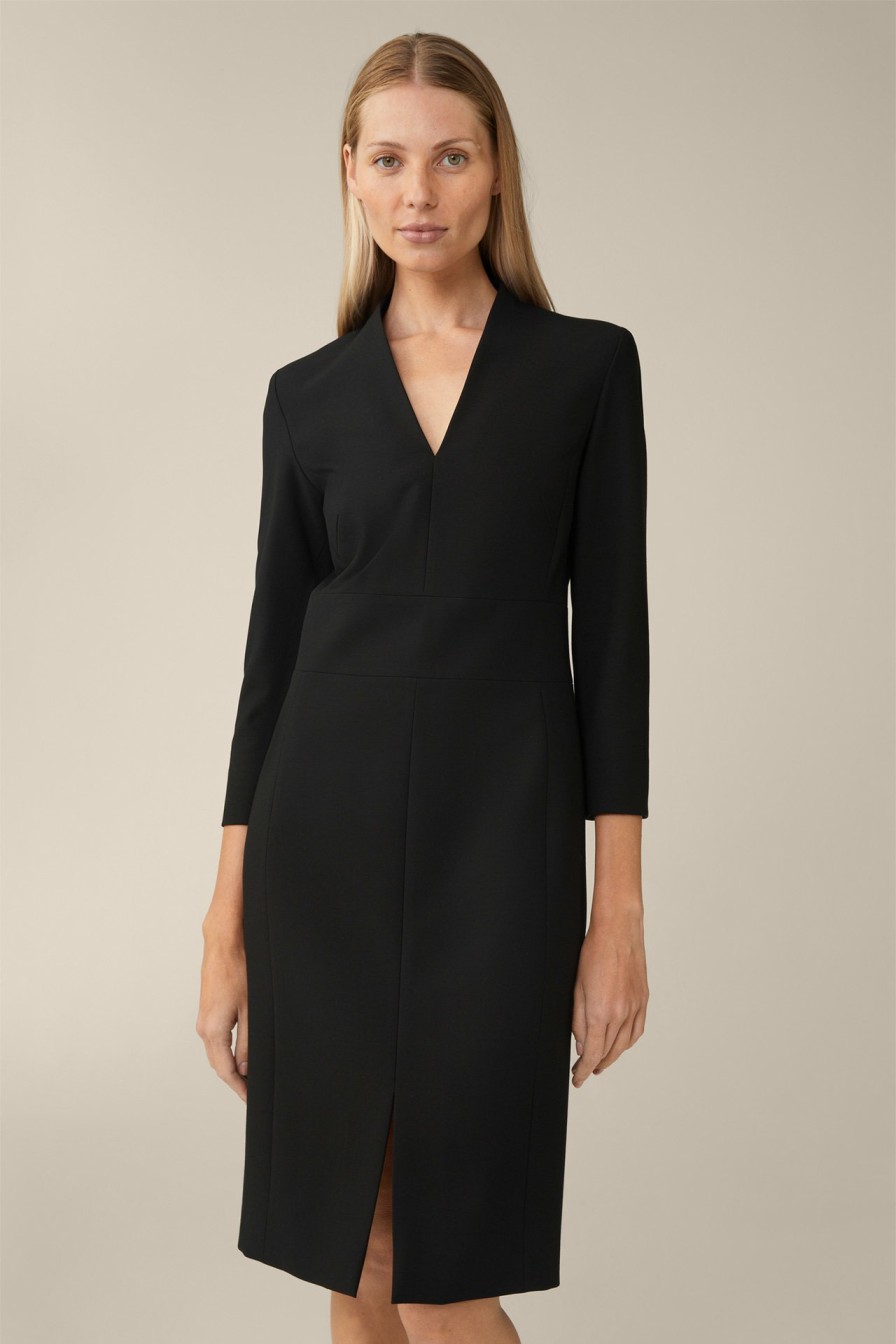 Hot Windsor Crepe Sheath Dress In Black