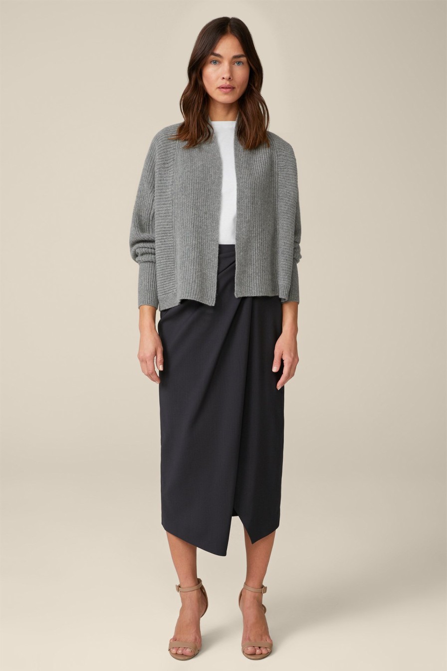 Online Windsor Cashmere Cardigan In Grey Melange