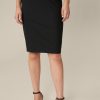 Clearance Windsor Virgin Wool Stretch Pencil Skirt In Black