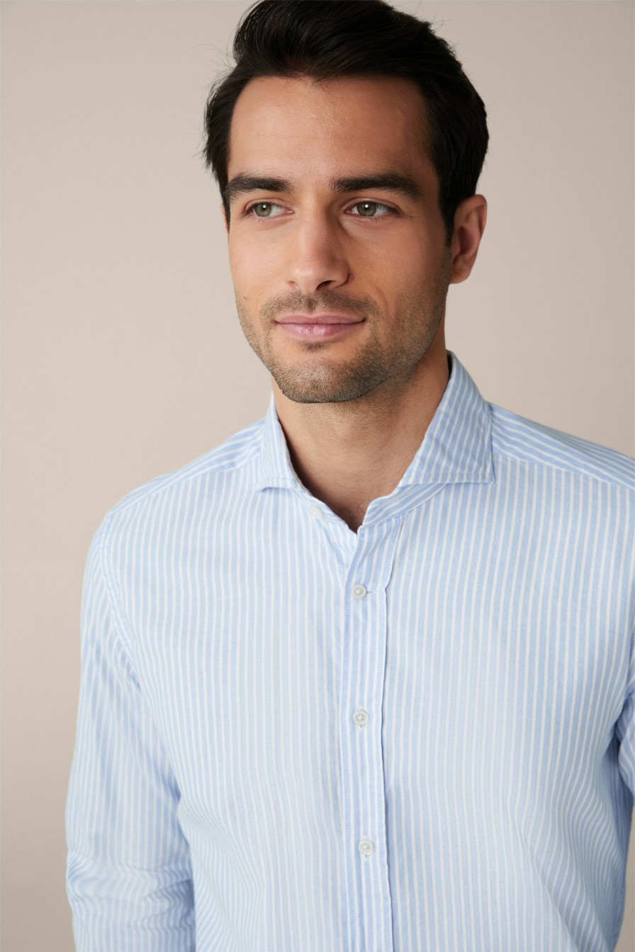 Best Windsor The Lano Smart Shirt In Light Blue And White Stripes