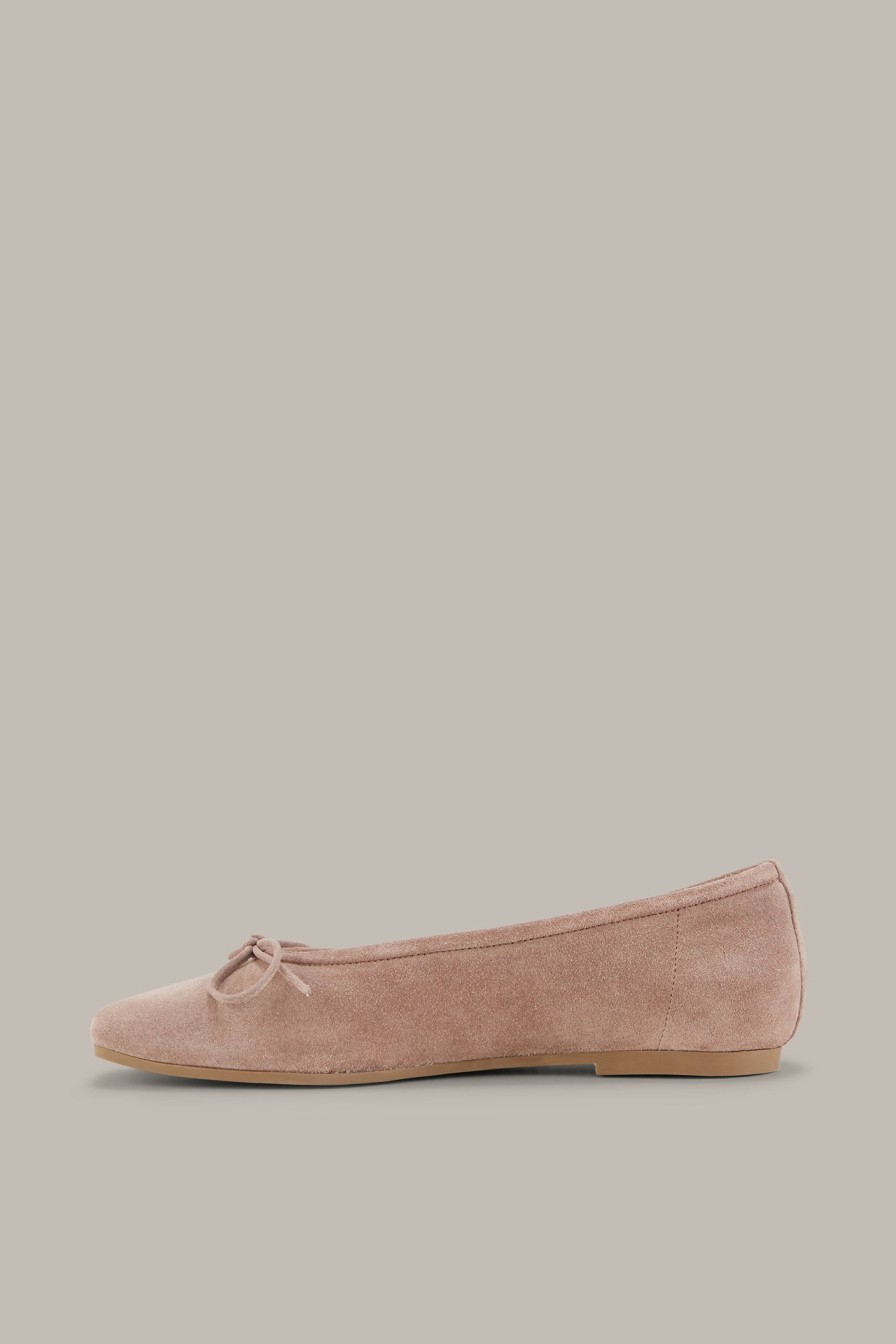 Hot Windsor Suede Ballerinas In Nude By Unutzer