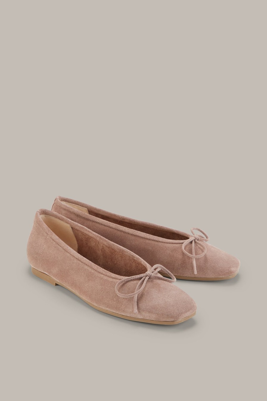 Hot Windsor Suede Ballerinas In Nude By Unutzer