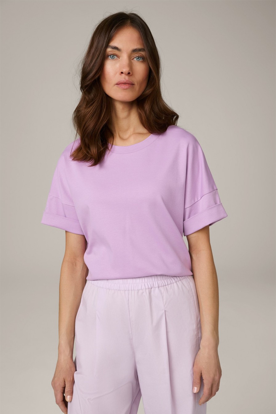 Hot Windsor Cotton Interlock Half-Sleeve Shirt In Lilac