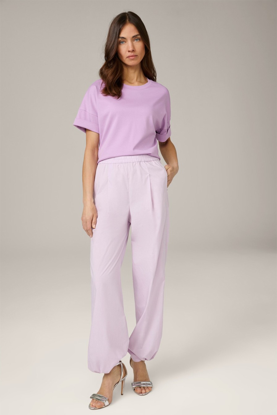 Hot Windsor Cotton Interlock Half-Sleeve Shirt In Lilac