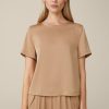 Online Windsor Crepe Blouse-Style Shirt In Camel