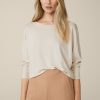 Online Windsor Long-Sleeved Jersey Tencel T-Shirt In Light Beige