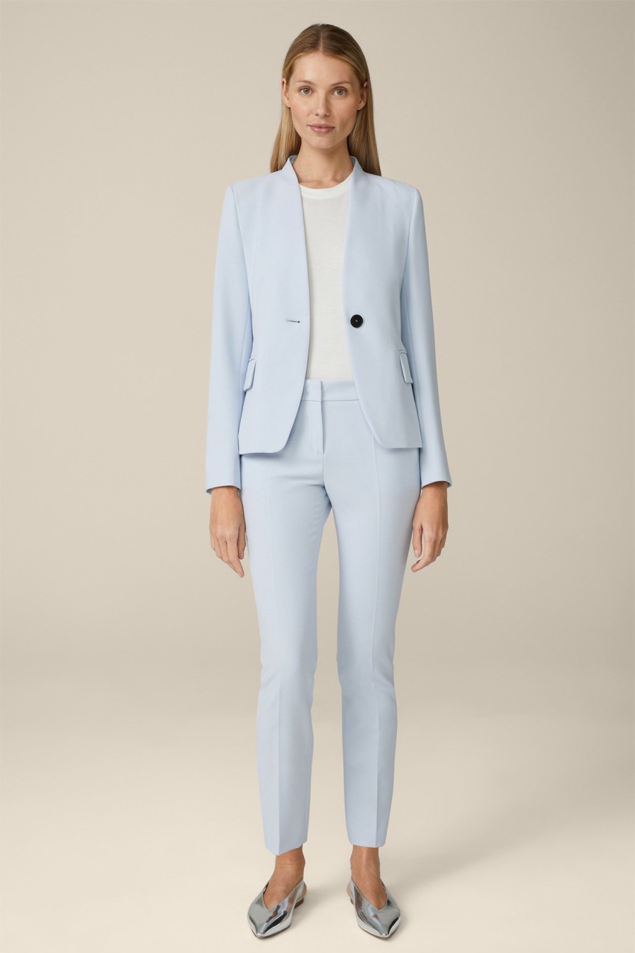 Hot Windsor Crepe Suit Trousers In Light Blue