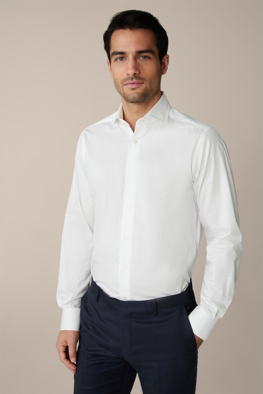 Hot Windsor Riccio Cotton Shirt In White