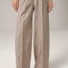 Best Windsor Jacquard Palazzo Trousers In Taupe