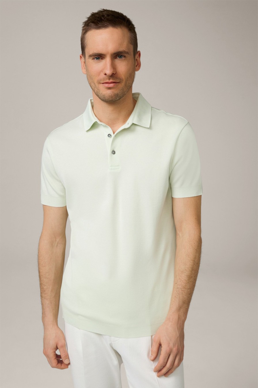 Clearance Windsor Floro Cotton Polo Shirt In Light Green