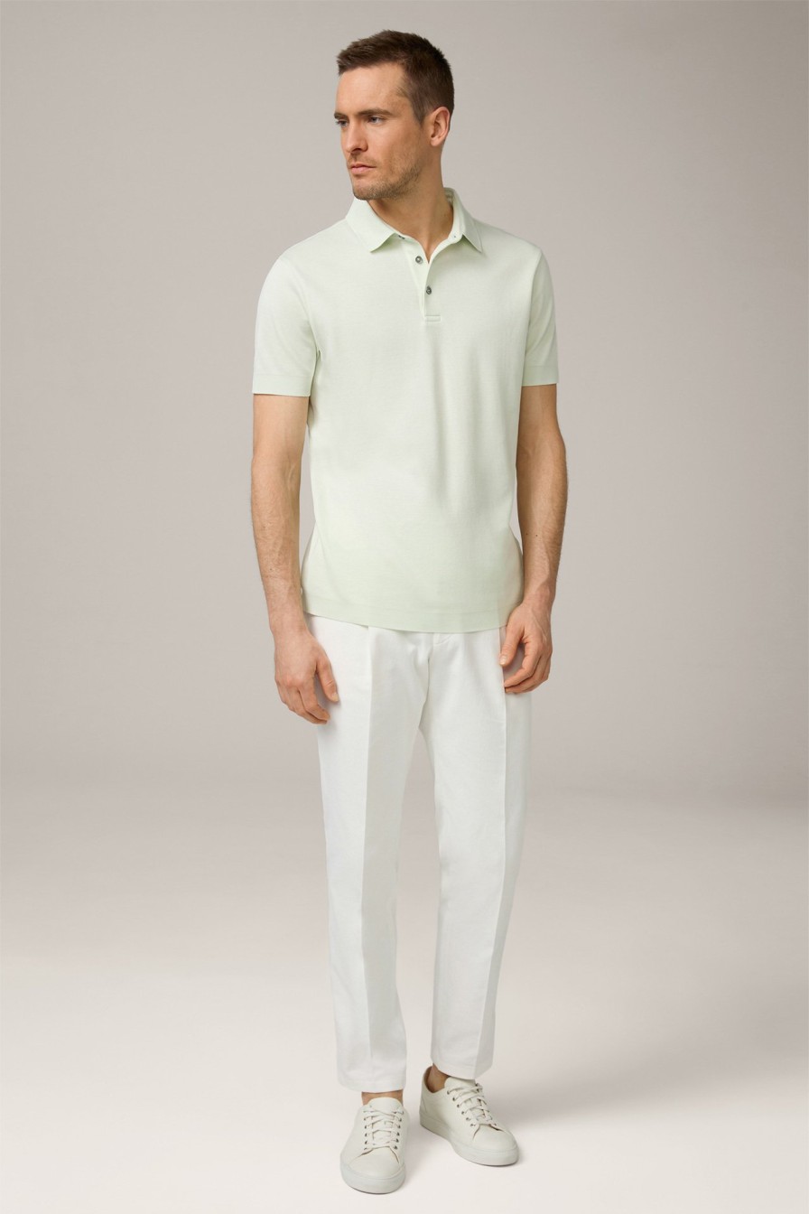 Clearance Windsor Floro Cotton Polo Shirt In Light Green