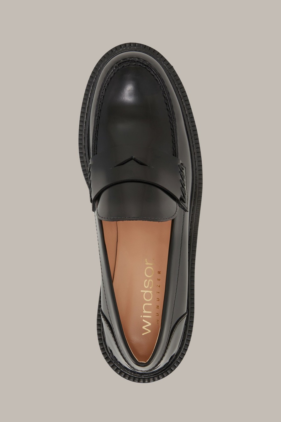 Hot Windsor Nappa Calf Leather Loafers By Unutzer In Black