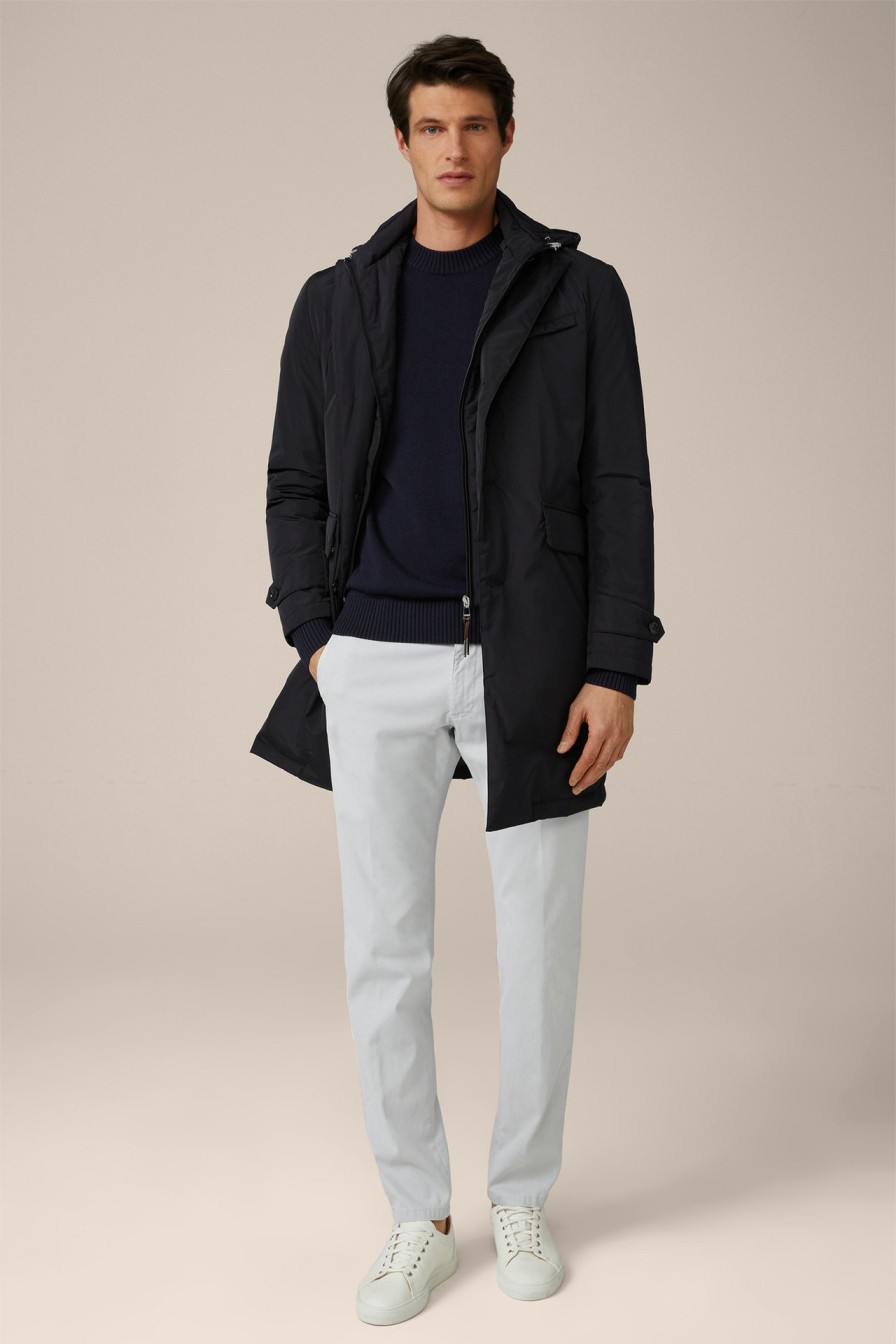 Clearance Windsor Venosa Nylon Parka With Lapel Collar In Navy