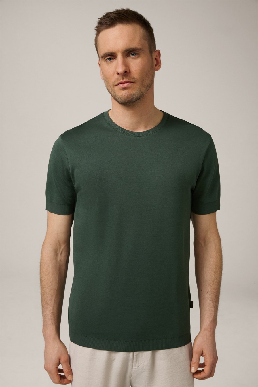 Clearance Windsor Floro Cotton T-Shirt In Dark Green