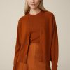 Online Windsor Virgin Wool And Silk Blend Cardigan In Copper