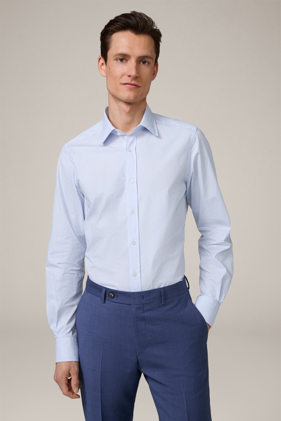 Hot Windsor Lapo Cotton Shirt In Blue And White Stripes