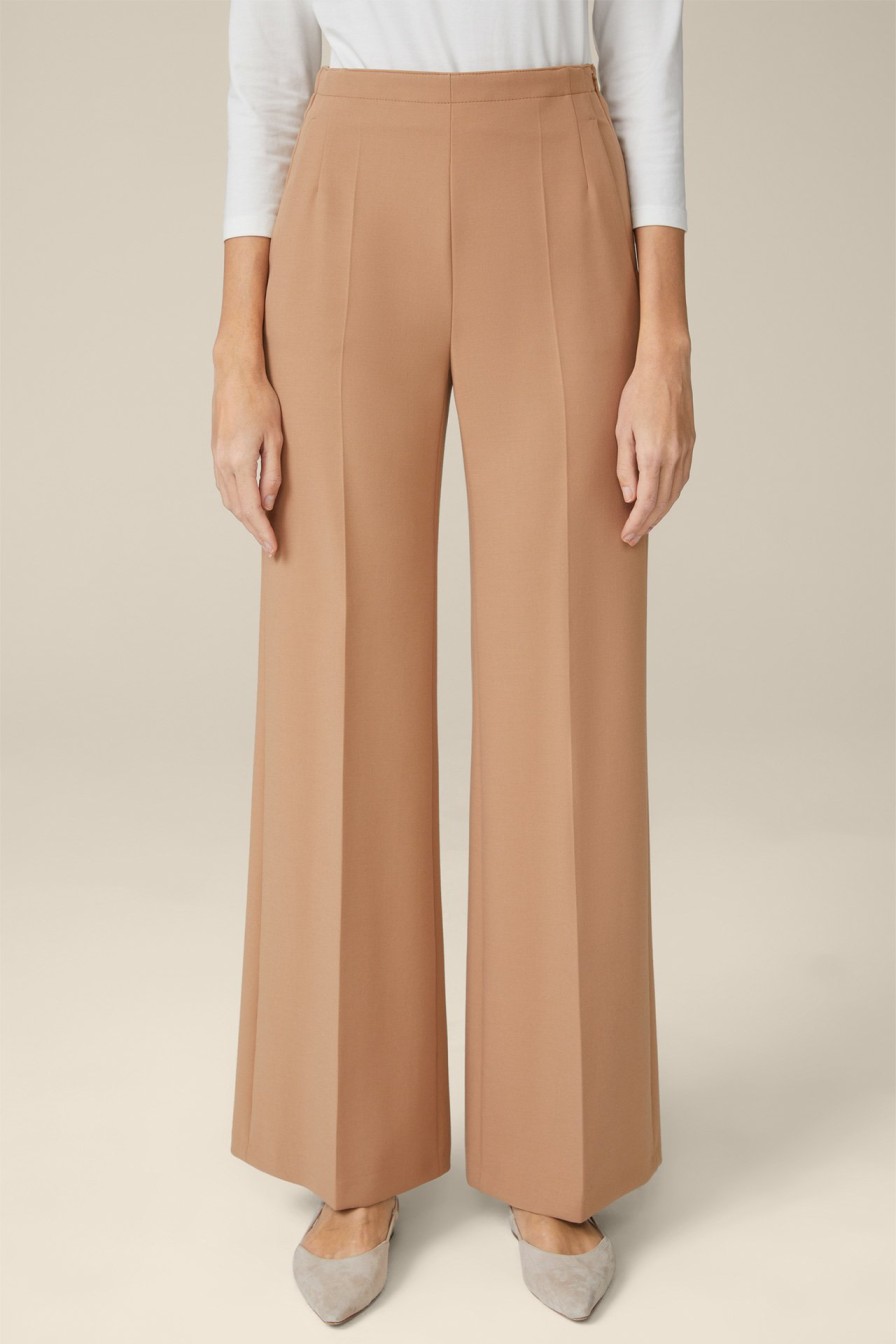 Hot Windsor Marlene Crepe Trousers In Camel