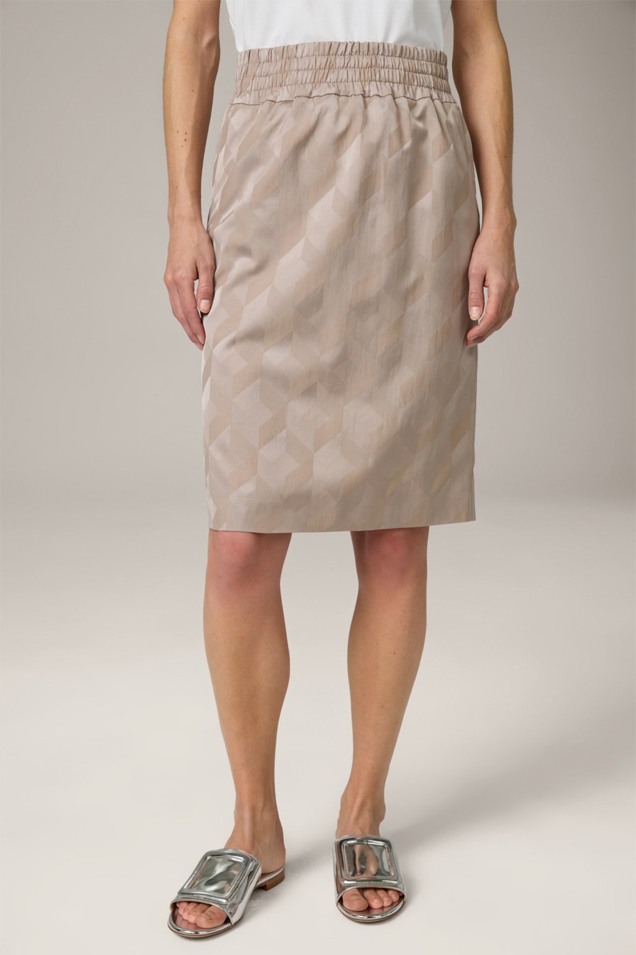 Hot Windsor Jacquard Skirt In Taupe