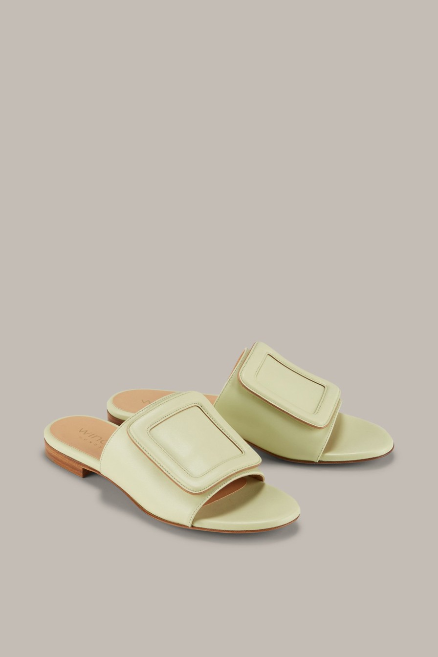 Best Windsor Nappa Leather Slide By Unutzer In Green