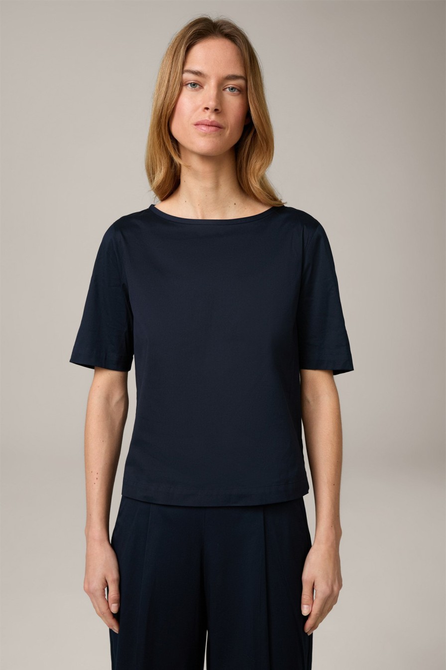 Hot Windsor Cotton Stretch Blouse In Navy