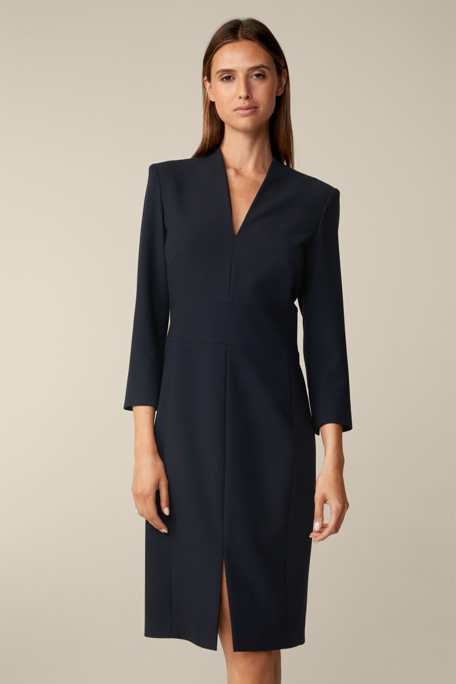 Hot Windsor Crepe Sheath Dress In Navy