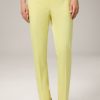 Best Windsor Cotton Satin Trousers In Yellow