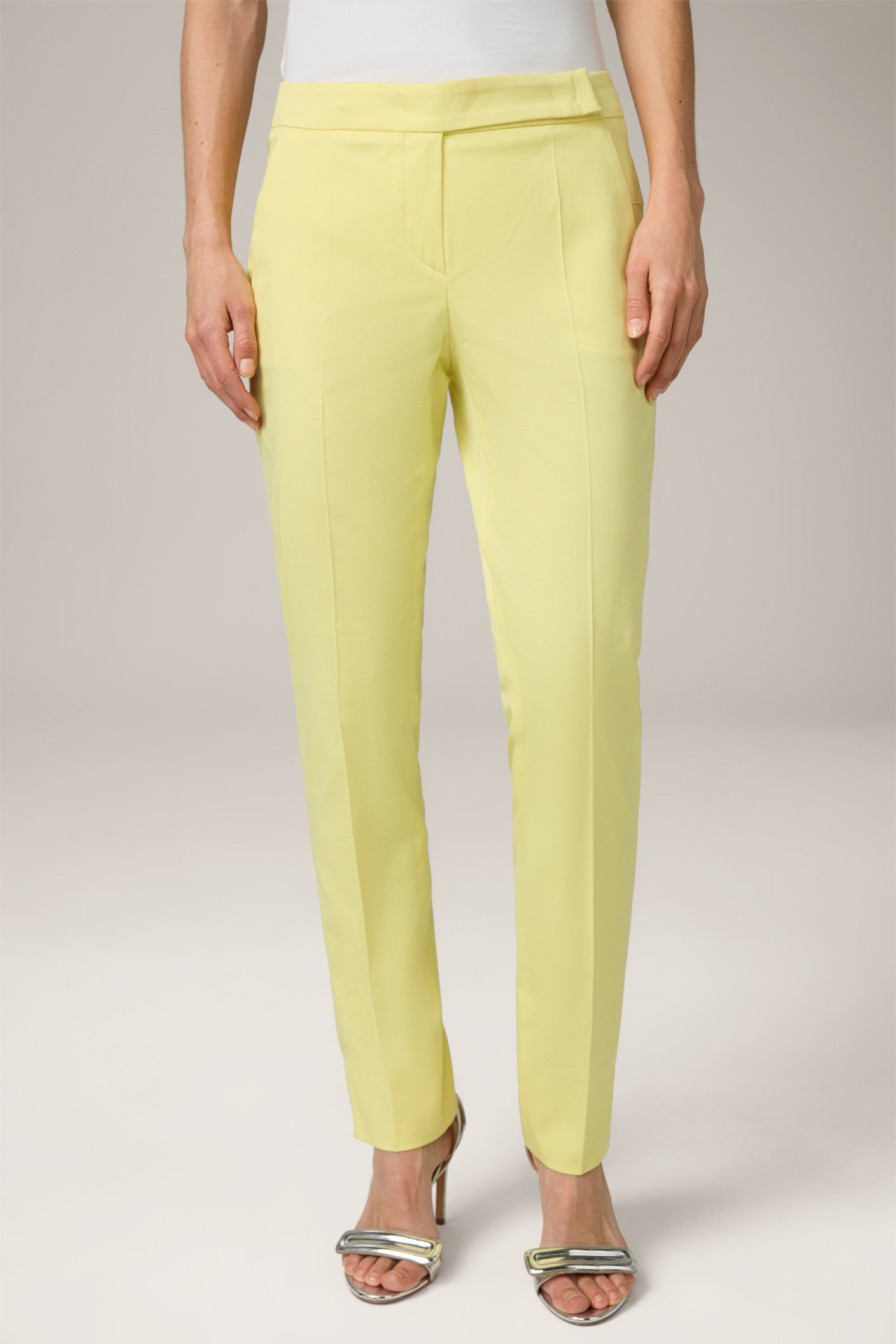 Best Windsor Cotton Satin Trousers In Yellow