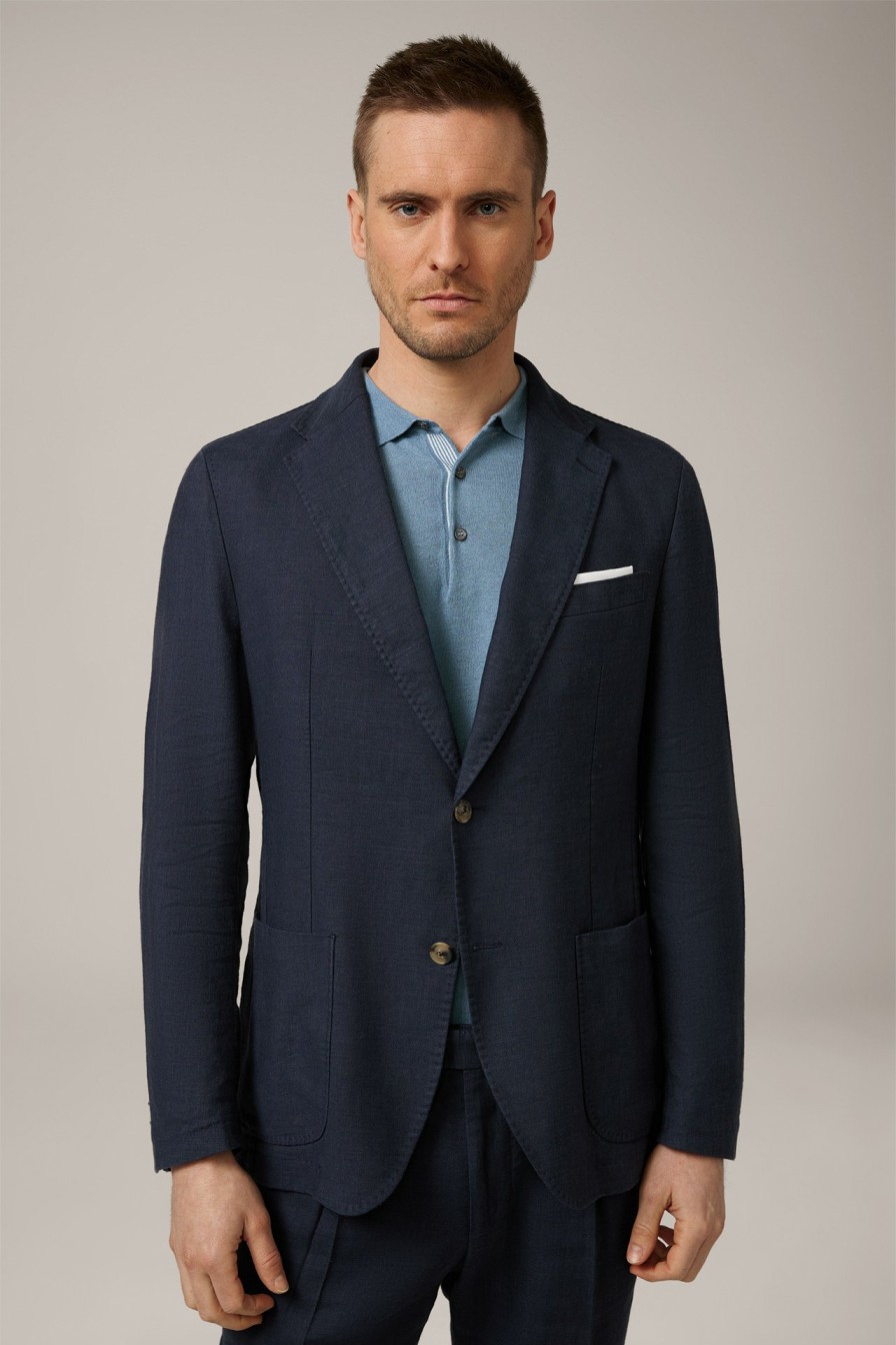 Hot Windsor Giro Linen Blend Modular Jacket In Navy