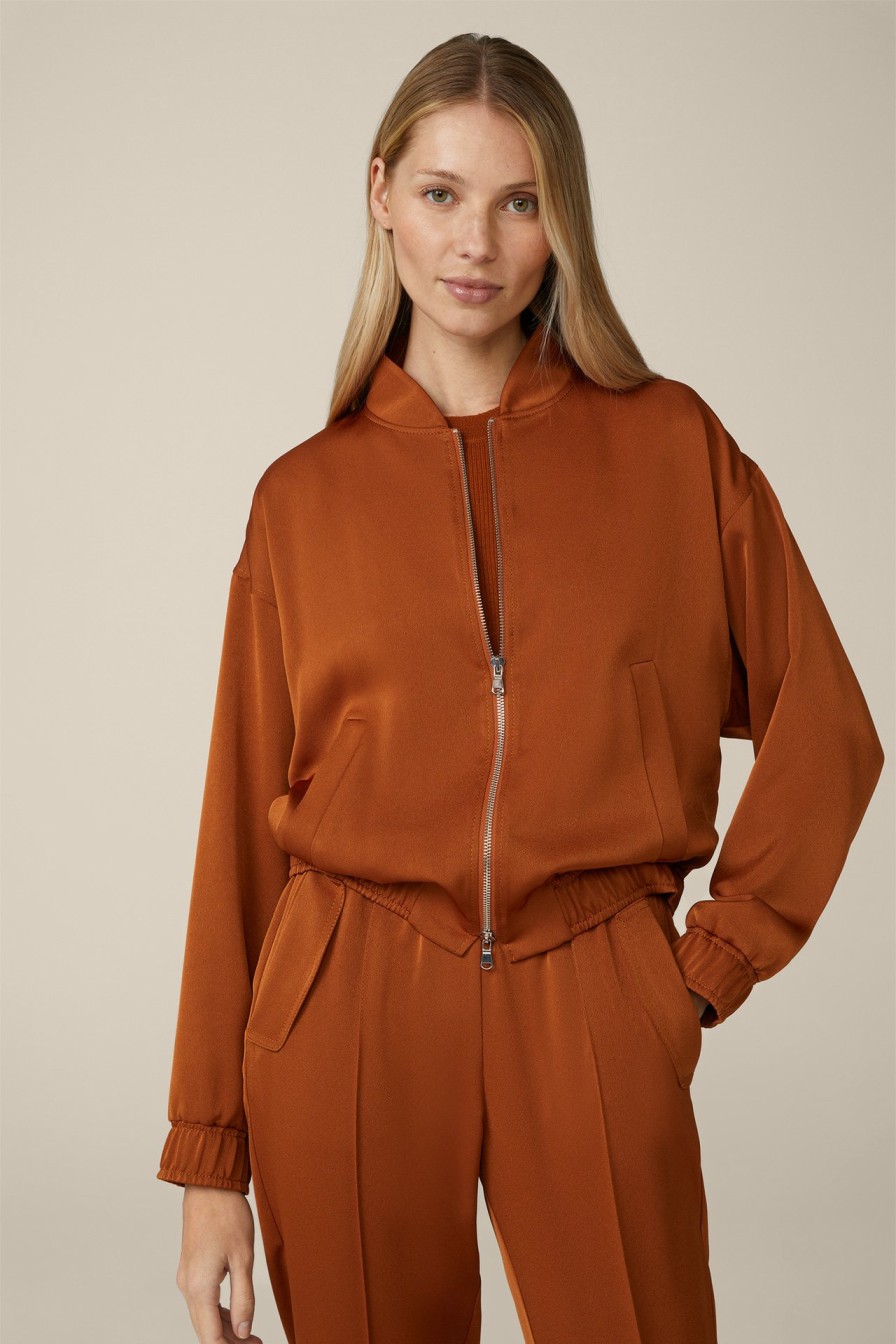 Hot Windsor Crepe Blouson In Copper