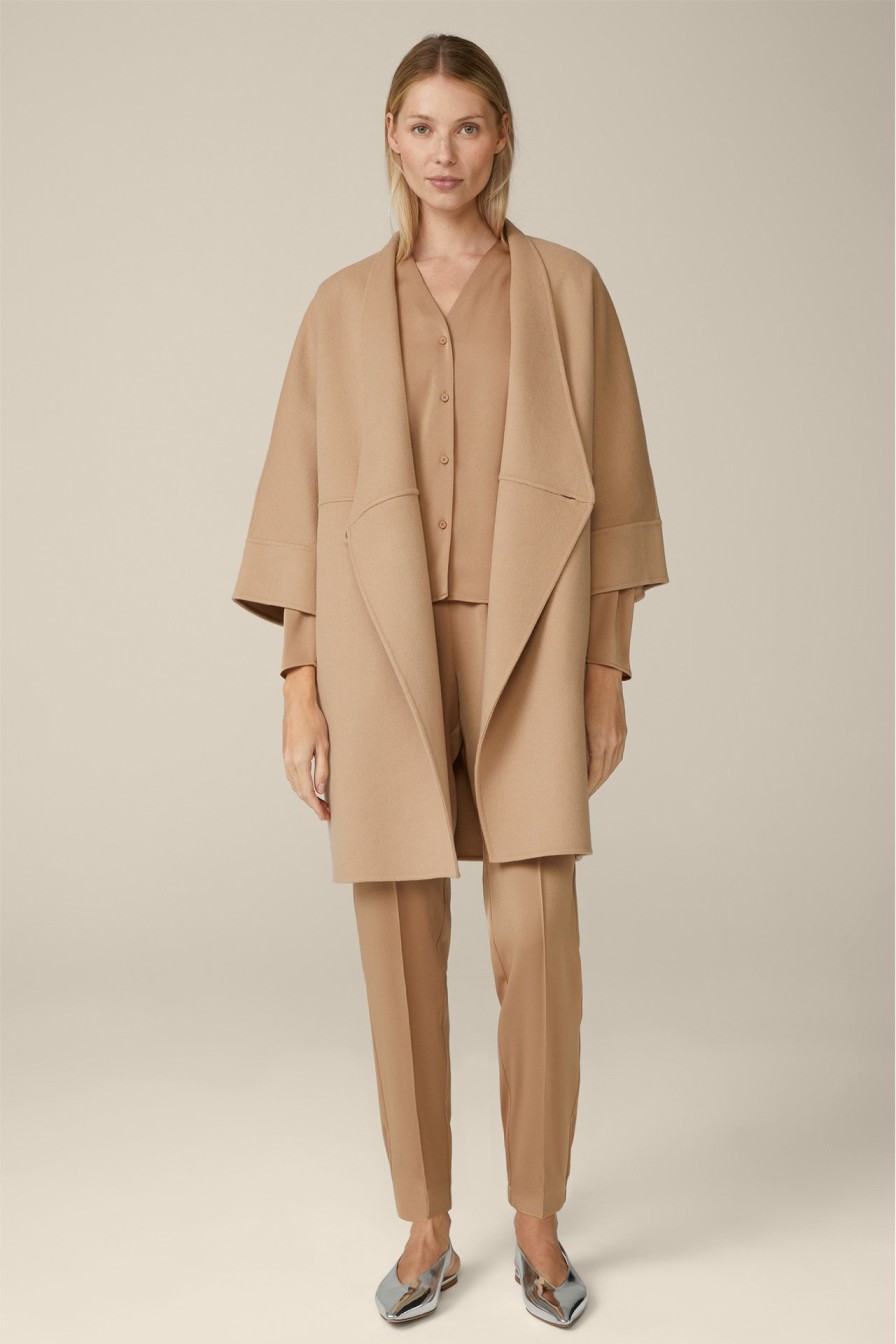 Online Windsor Jogger-Style Crepe Trousers In Camel