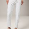 Hot Windsor Cotton Satin Trousers In White