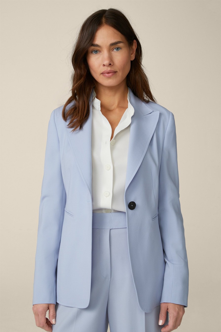 Clearance Windsor Wool Stretch Blazer In Light Blue