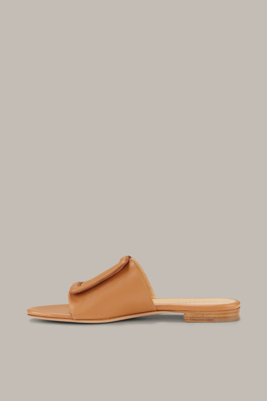 Clearance Windsor Nappa Leather Slide By Unutzer In Cognac