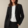 Wholesale Windsor Virgin Wool Stretch Blazer In Black