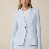 Hot Windsor Crepe Blazer In Light Blue