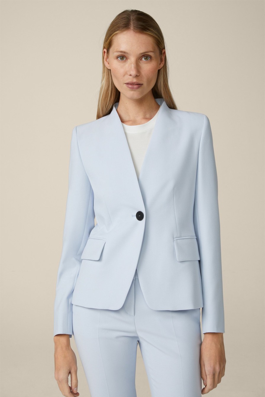 Hot Windsor Crepe Blazer In Light Blue