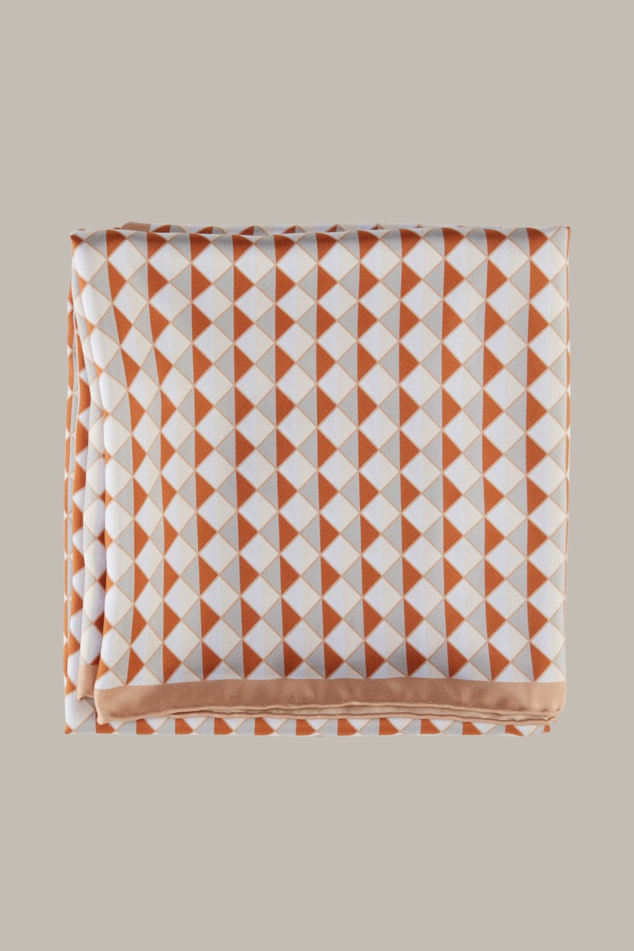 Best Windsor Silk Scarf In Copper/Ecru/Grey Pattern