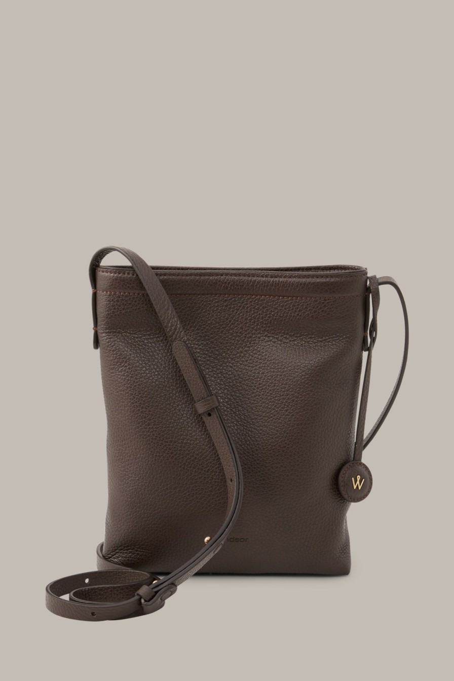 New Windsor Crossbody Bag In Nappa Leather In Dark Brown